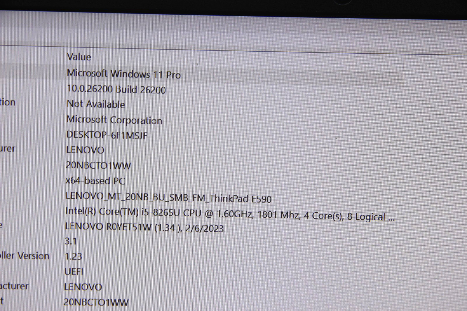 Lenovo IP FLEX-15IWL 15.6″ Laptop i7-8565U 8 GB RAM 256 GB SSD Win 11 No Charger