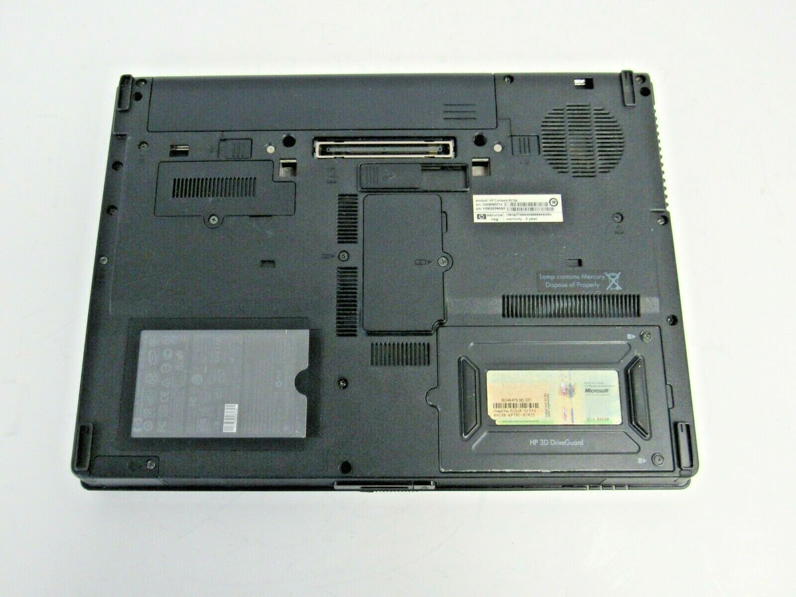 HP Compaq 6910p 2GB RAM 80GB HDD No AC Adapter (Issues See Description) 53-4
