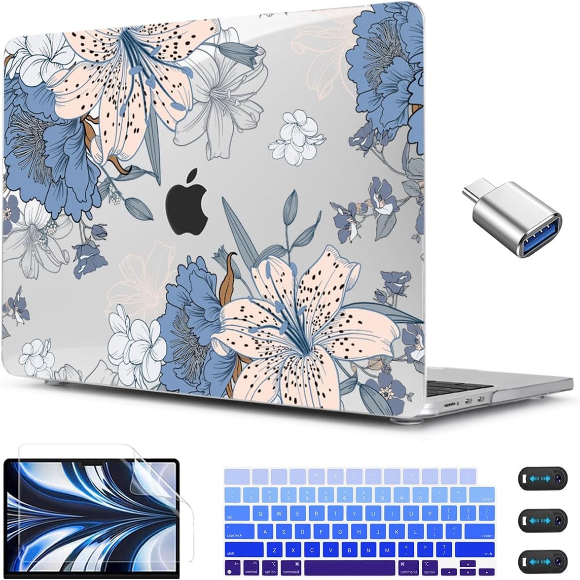 Compatible with MacBook Air 13.6 inch Case 2026 2025 2024 2022 Release A3449 A32