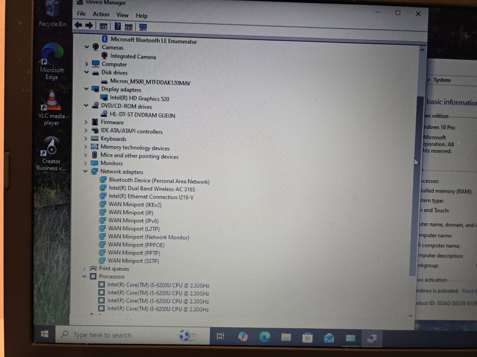 Lenovo ThinkPad E560 15.6″ HD Laptop Core i5-6200U 8GB 120GB SSD Win-10 DVD Cam
