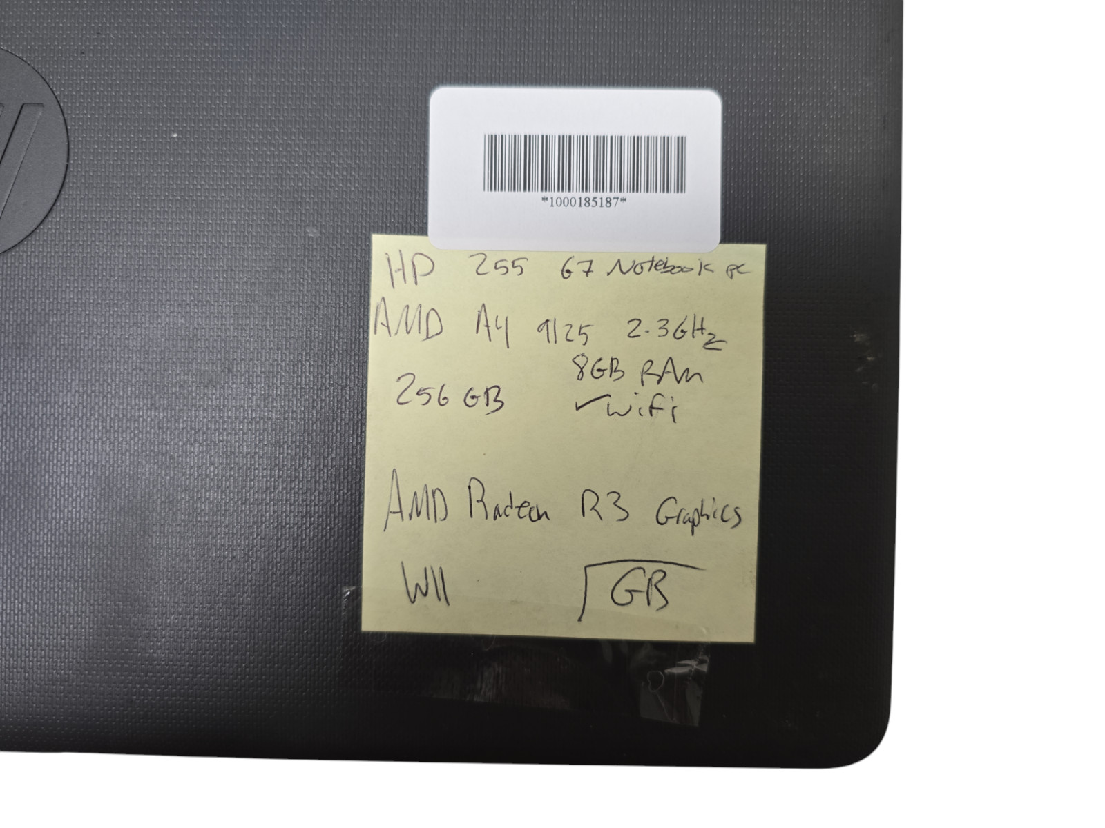 HP 255 G7 A4-9125@2.3GHz 256GB SSD 8GB Ram reset fresh reset Win11 Tested