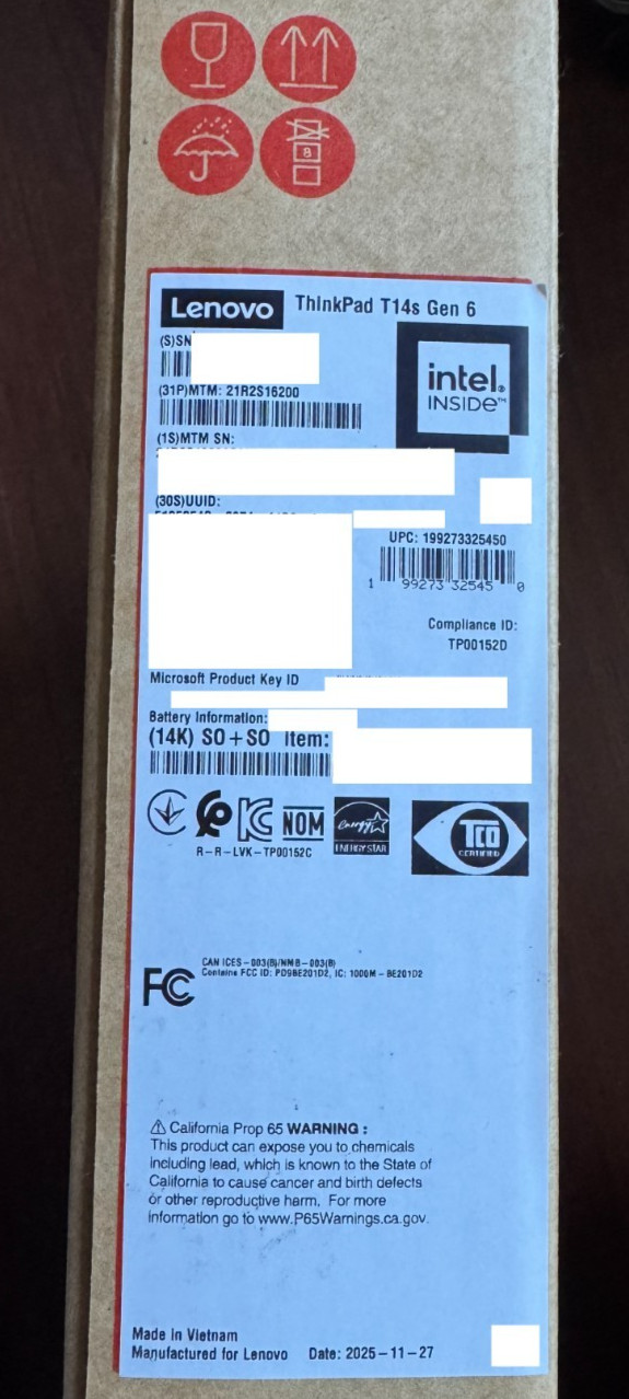 Lenovo ThinkPad T14s Gen 6 14″ WUXGA Touch Laptop Ultra 7 255U 16GB 1TB W11 Pro