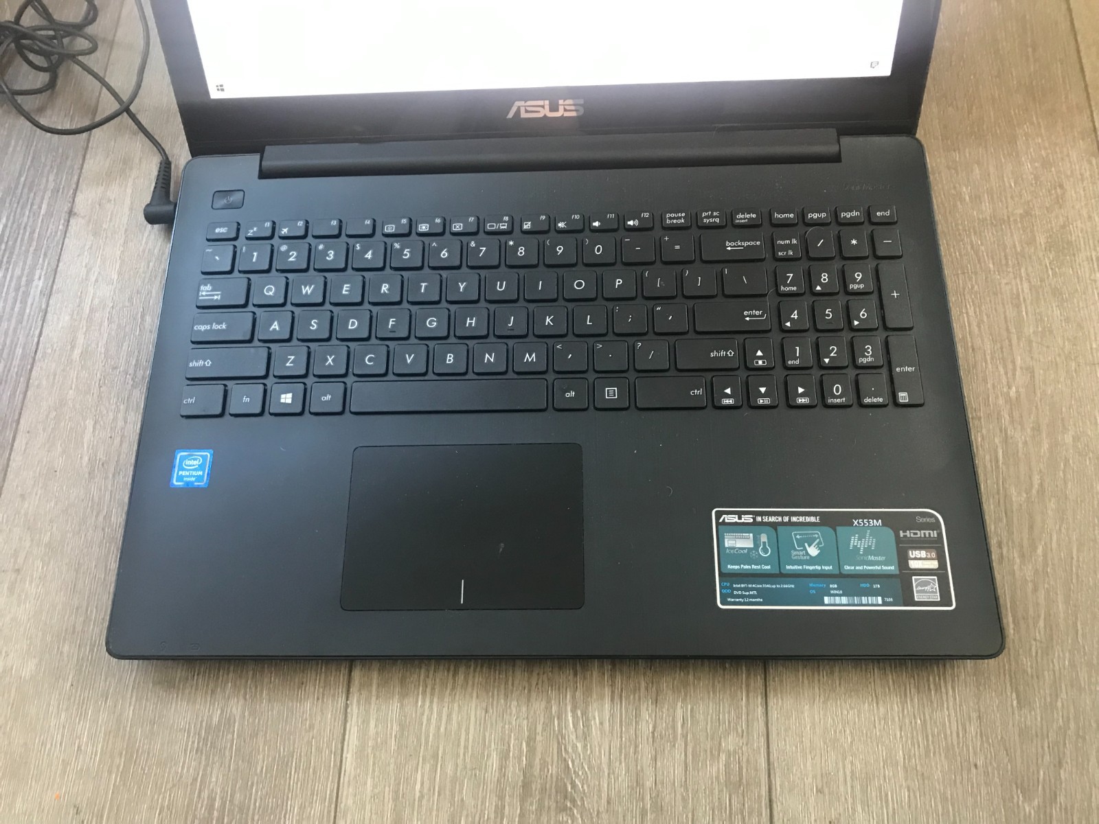 ASUS X553M 15.6″ TouchScreenI ntel Pentium N3540 2.16GHz 8GB RAM 1TB HDD Win 10