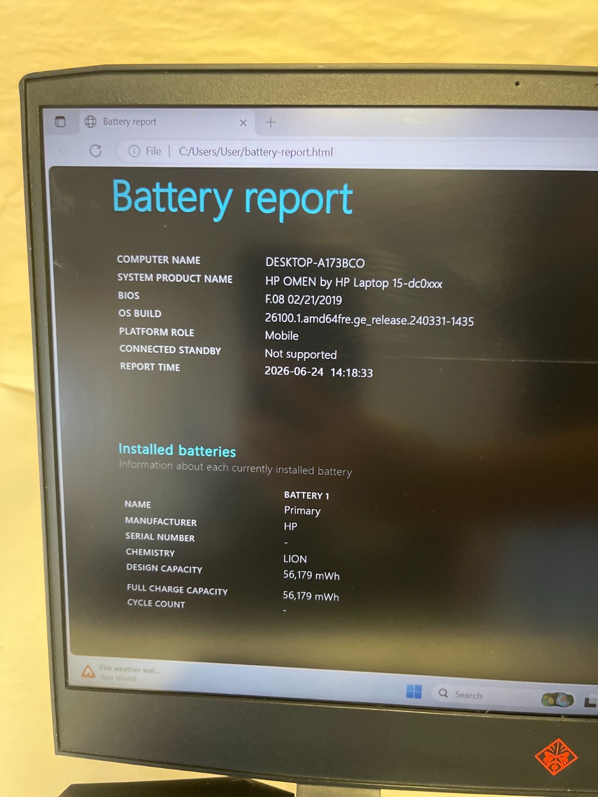 HP Omen 15 DC0XXX i7-8750H 2.2Ghz 16GB RAM 128GB NVMe 1TB HDD GTX 1050 Win11H