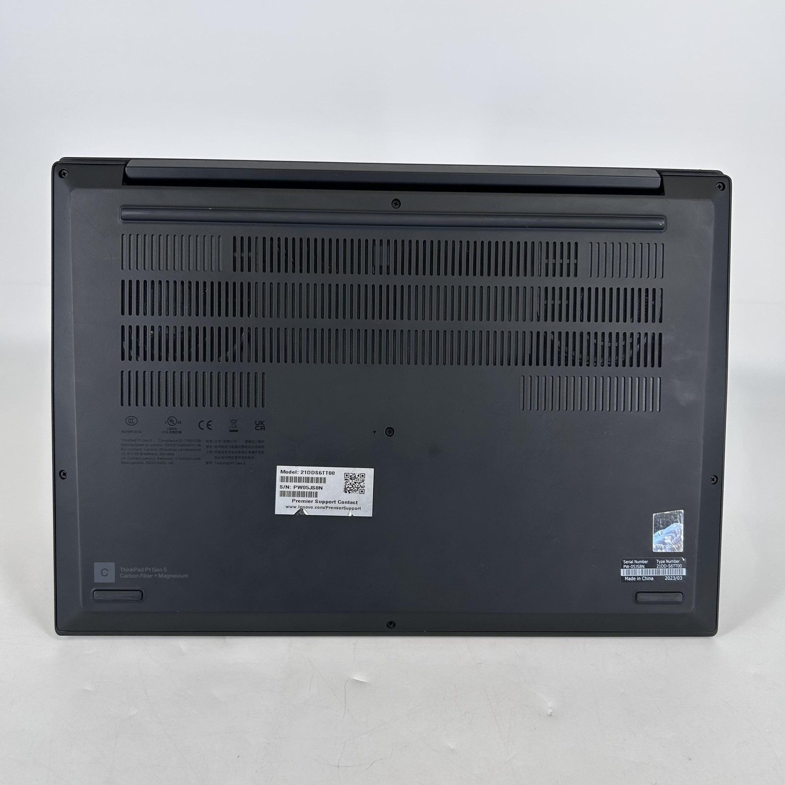 Lenovo ThinkPad P1 Gen 5 16 FHD+ 2.4 GHz i7-12800H 8GB 256GB SSD RTX A1000 Good