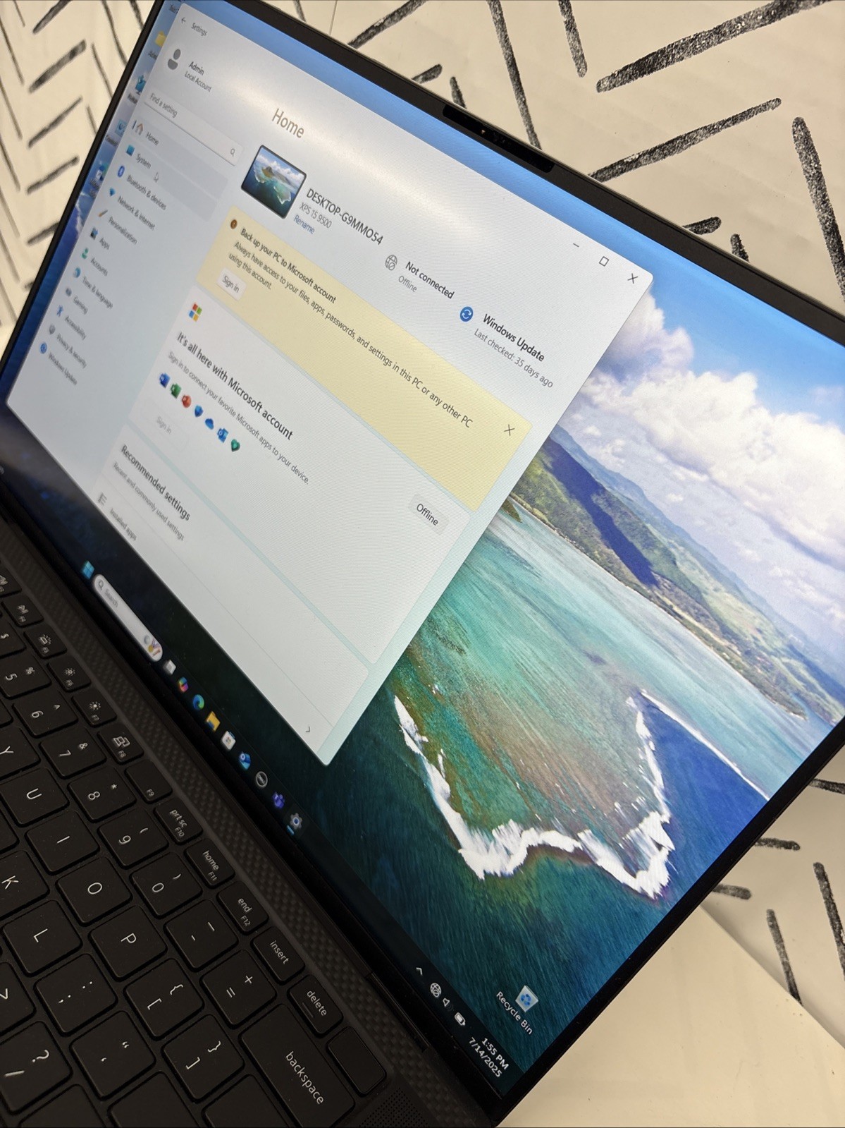 Dell XPS 15 9500 Core I7-10750H 2.60ghz 16GB Ram 500GB Win 11 Pro