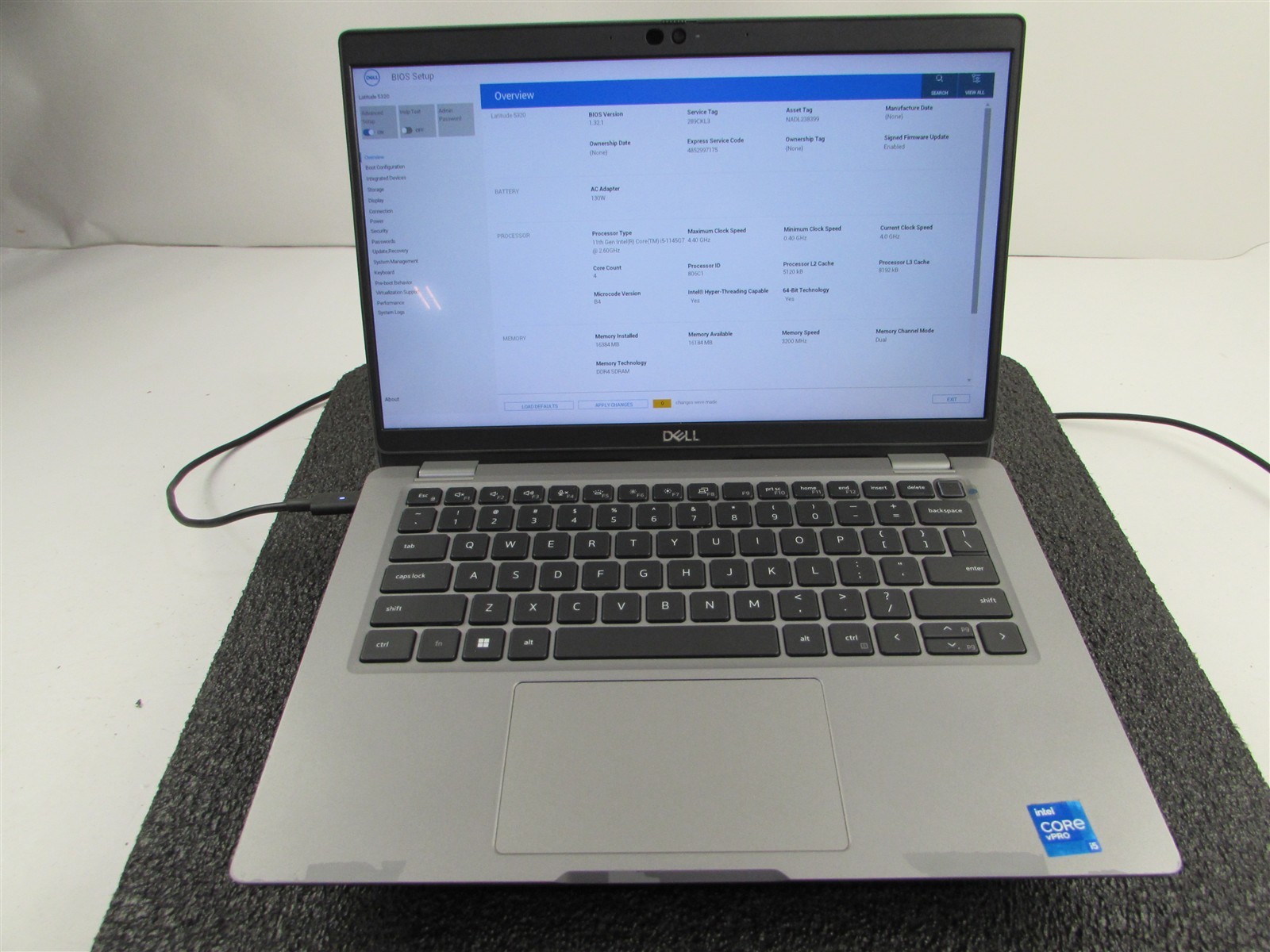 DELL LATITUDE 5320 (LAPTOP) TOUCHSCREEN I5-1145G7 512GB SSD 16GB RAM NO O.S/BATT