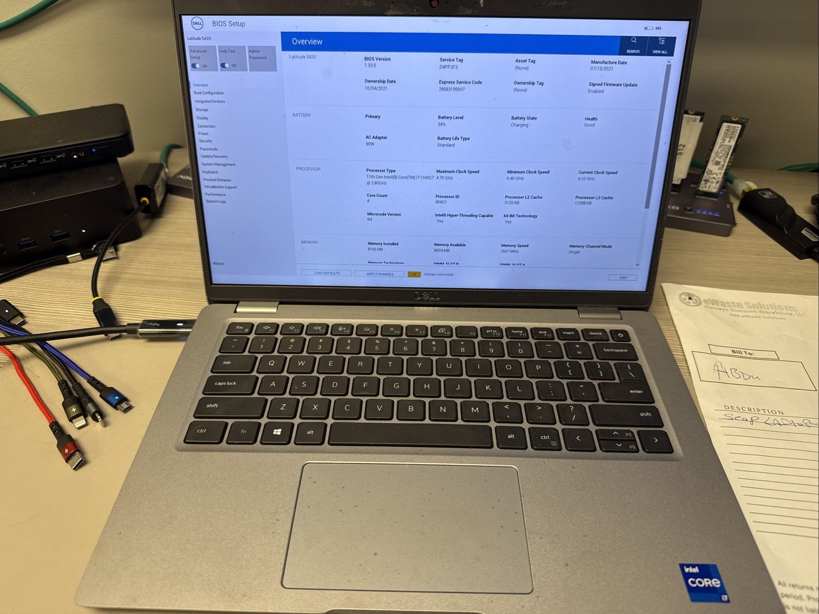 Dell Latitude 5420 Laptop Lot – Intel Core i7-1165G7 – 8GB RAM