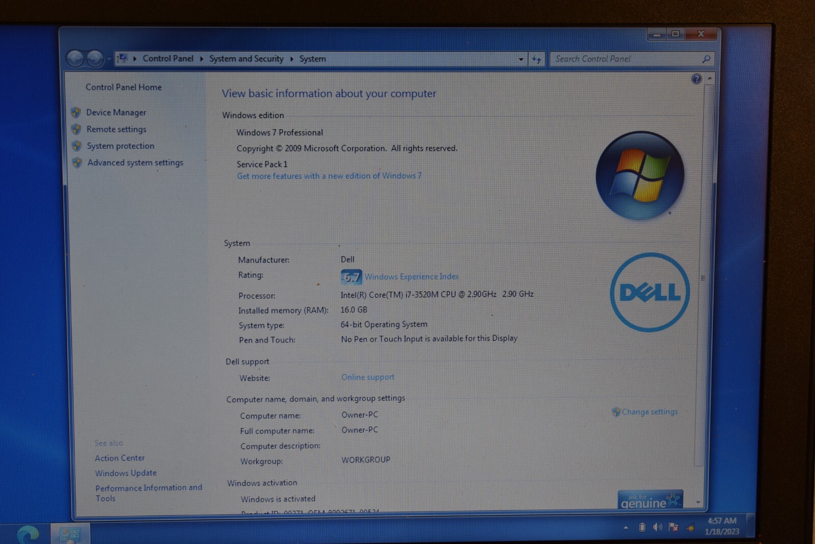 Dell Latitude E6430 Intel Core i7-3520M 2.6GHz 16GB RAM SSD Windows 7 Pro 64-bit