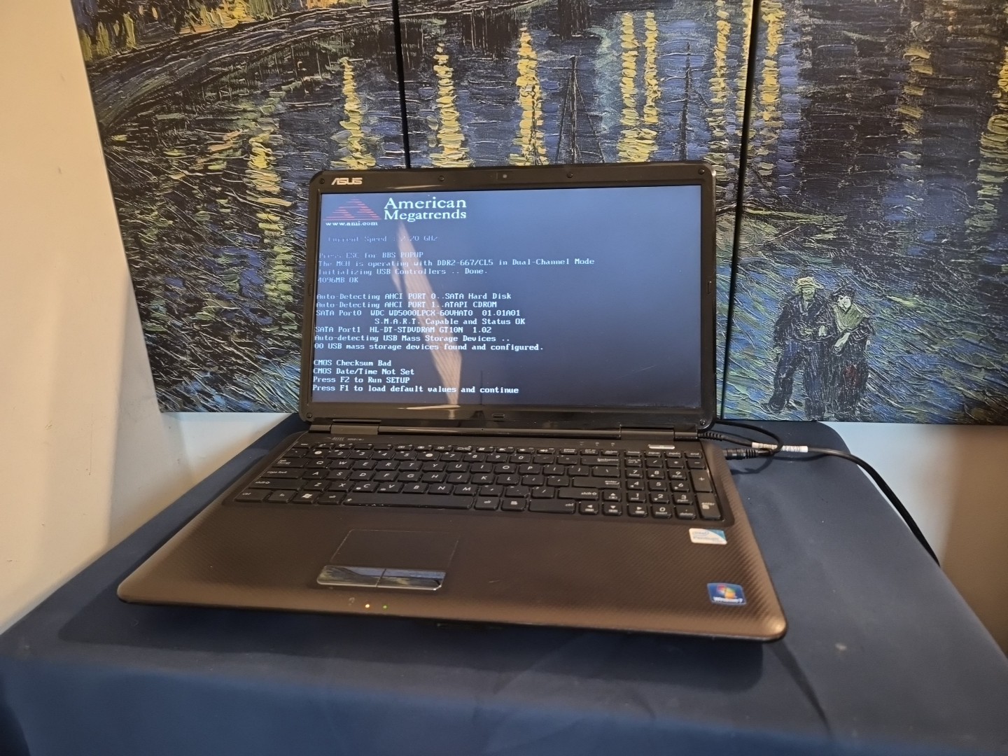 Asus K60I Laptop Intel Pentium Windows 7 Brown Textured Altec Lansing SRS A4