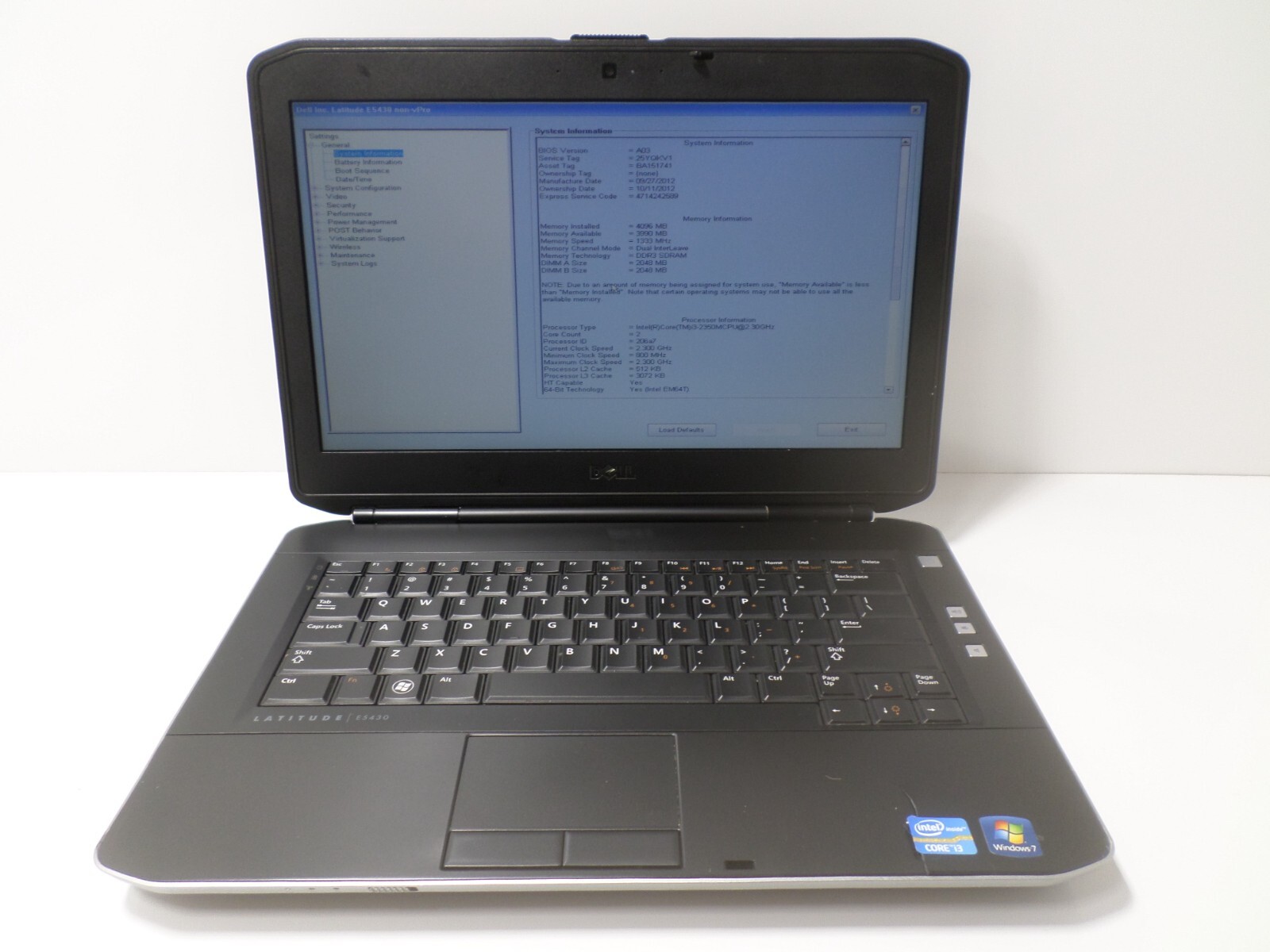 Dell Latitude E5430 14″ Intel i3-2350M@2.30Ghz, 4GB Ram, 320GB, Win 10 Pro