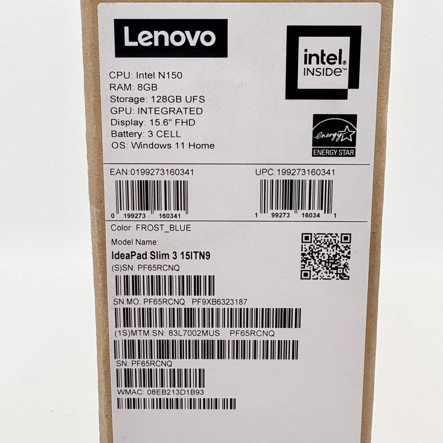 New Lenovo IdeaPad Slim 3 15ITN9 15.6″ N150 1.0GHz 8GB RAM 128GB SSD