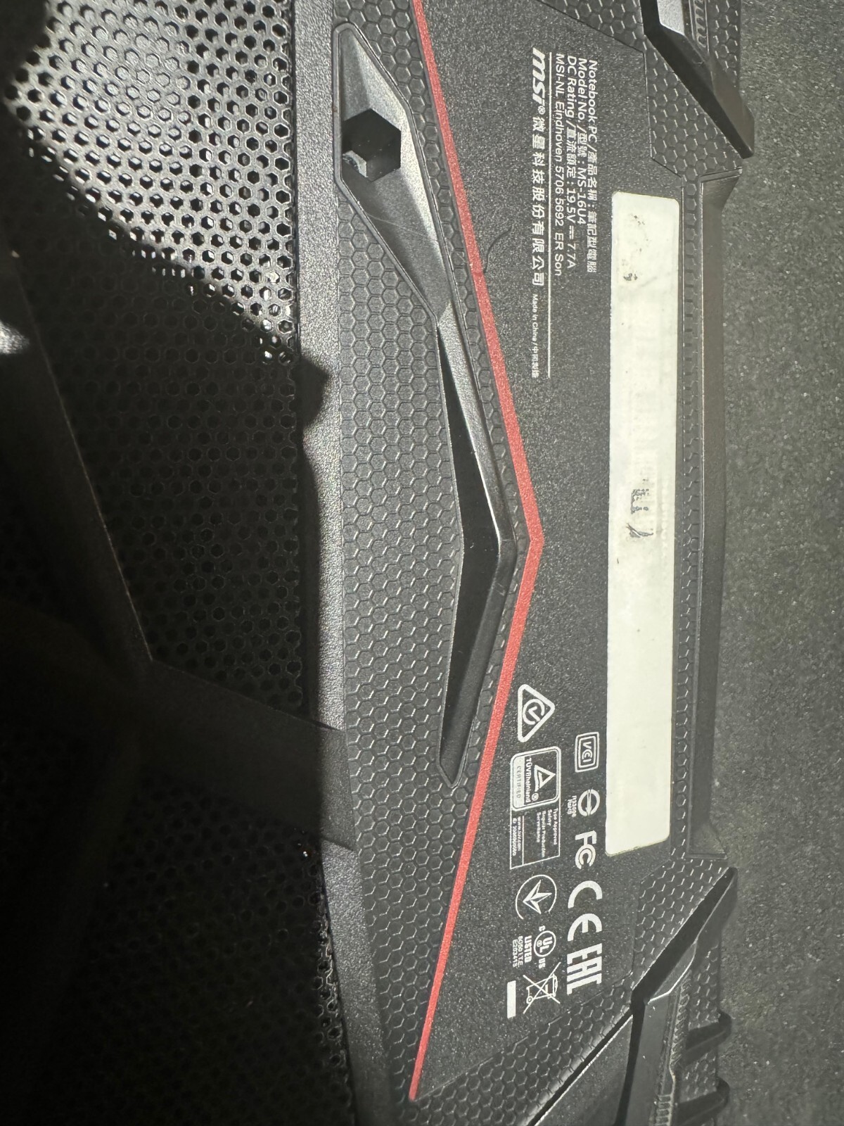 MSI Gaming laptop, i5 -9300H, 2.40GH, GL65 9SC 16GB 64-bit OS Windows 11