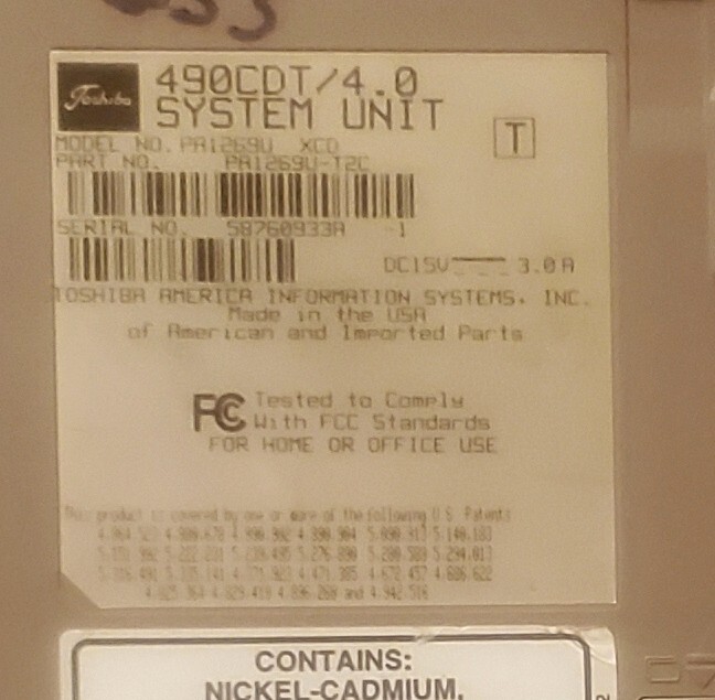 Toshiba Satellite Pro 490CDT Pentium II Windows XP + Battery & Power Adapter