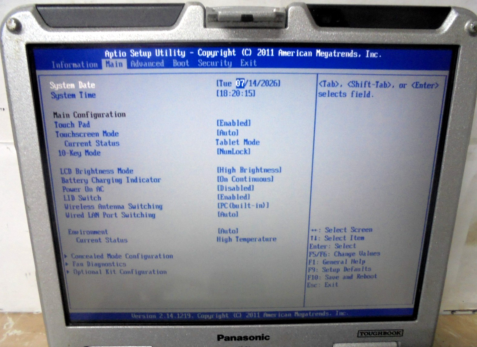 Panasonic Toughbook CF-31 MK4,i5-3340M @2.7GHz. NO HDD,NO caddy & NO Power Adapt