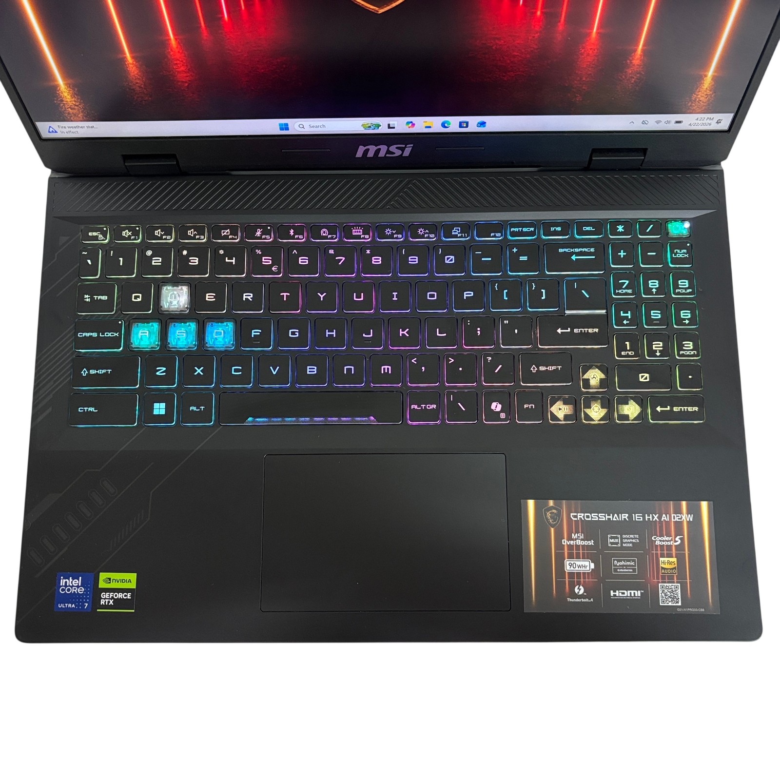 MSI Crosshair 16 HX AI Core Ultra 7 255HX 2.4 GHz RTX 5070 16GB RAM 1TB SSD 16″