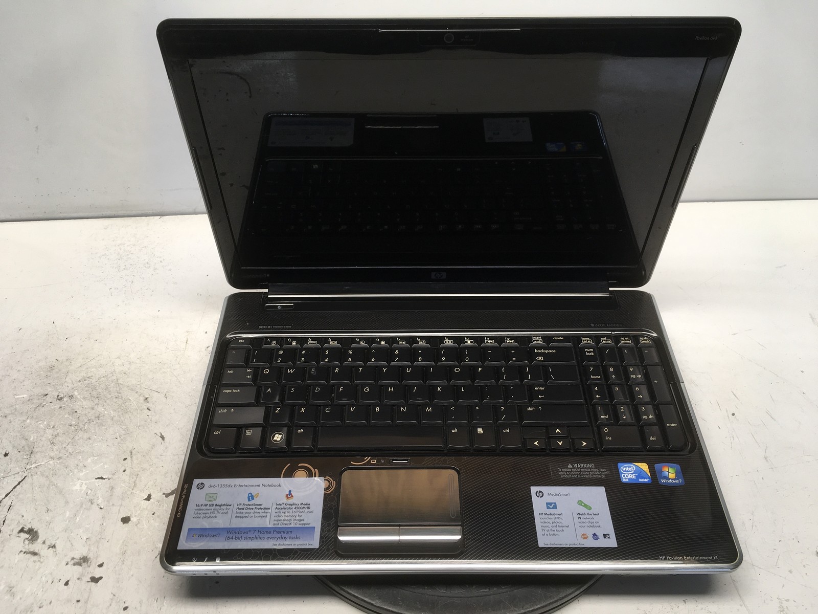 HP Pavilion DV6-1355DX Intel Core 2 Duo T6600 2.2GHz 4 GB NO HDD No Batt