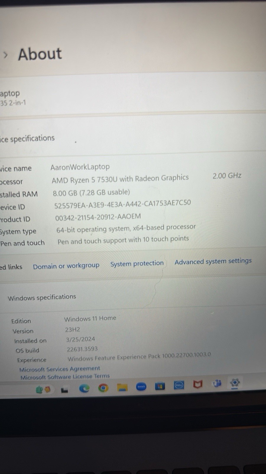 Dell Inspiron 14″ (512GB SSD, AMD Ryzen 5 7000 Series, 4.50 GHz, 8GB)…