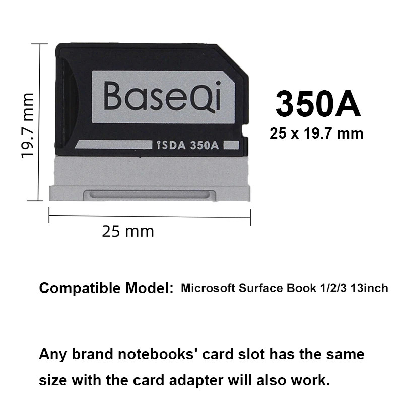 BaseQi For Microsoft Surface Book1/2/3 13.5inch Micro SD Adapter Surface book II