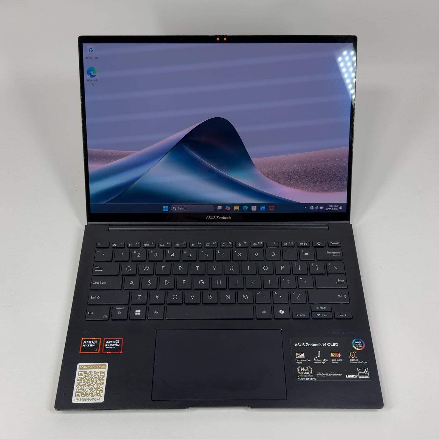 Asus Zenbook 14 UM3406H 14″ Ryzen 7 8840HS 3.3GHz 16GB RAM 512GB SSD