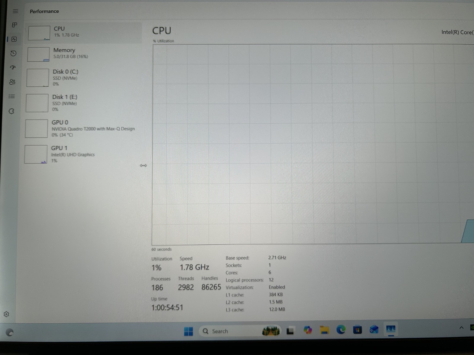 LAPTOP Dell Precision 5550 15.6″ i7-10850H 1 TB NVMe SSD 32GB RAM Win 11 Pro