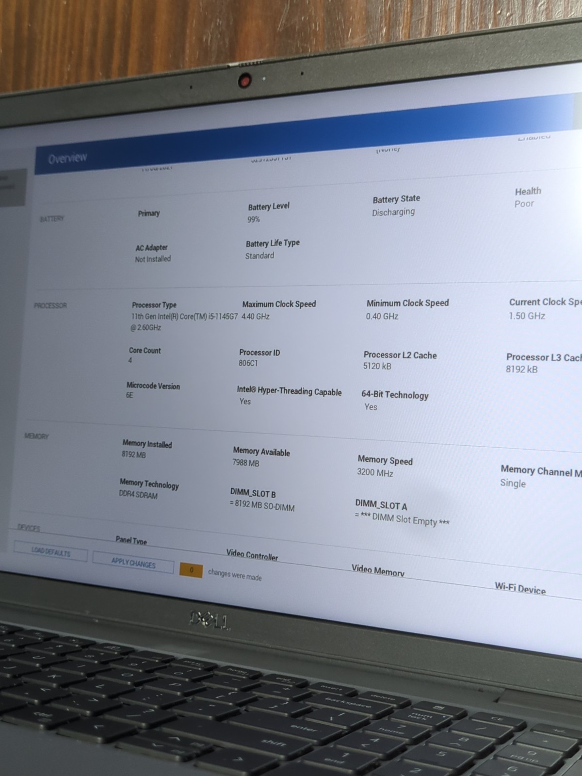 2021 Dell Precision 3560 Laptop 10th gen i5-1145g7 8gb RAM, no SSD, very clean!