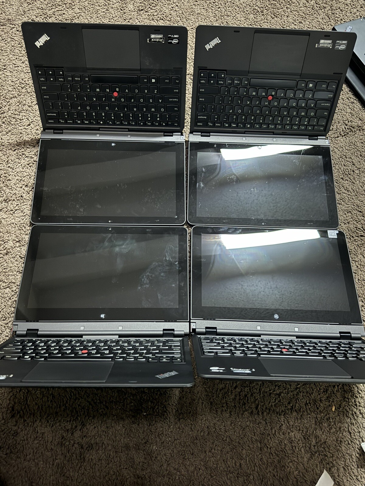 Lot Of 5 Lenovo ThinkPad Helix 11.6in i5-3427U Laptop/Tablet untested sold as is