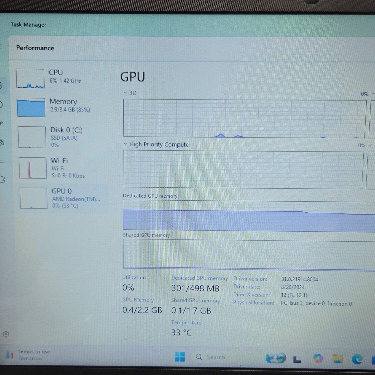 HP Laptop 14-DK1022WV 14″ Ryzen 3 3250U 2.6GHz 4GB RAM 128GB SSD