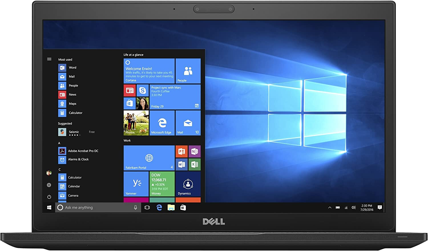 DELL Latitude 7280 12.5” Touch FHD i7-7600U 2.80GHZ 16GB 512GB SSD Win 10 Pro