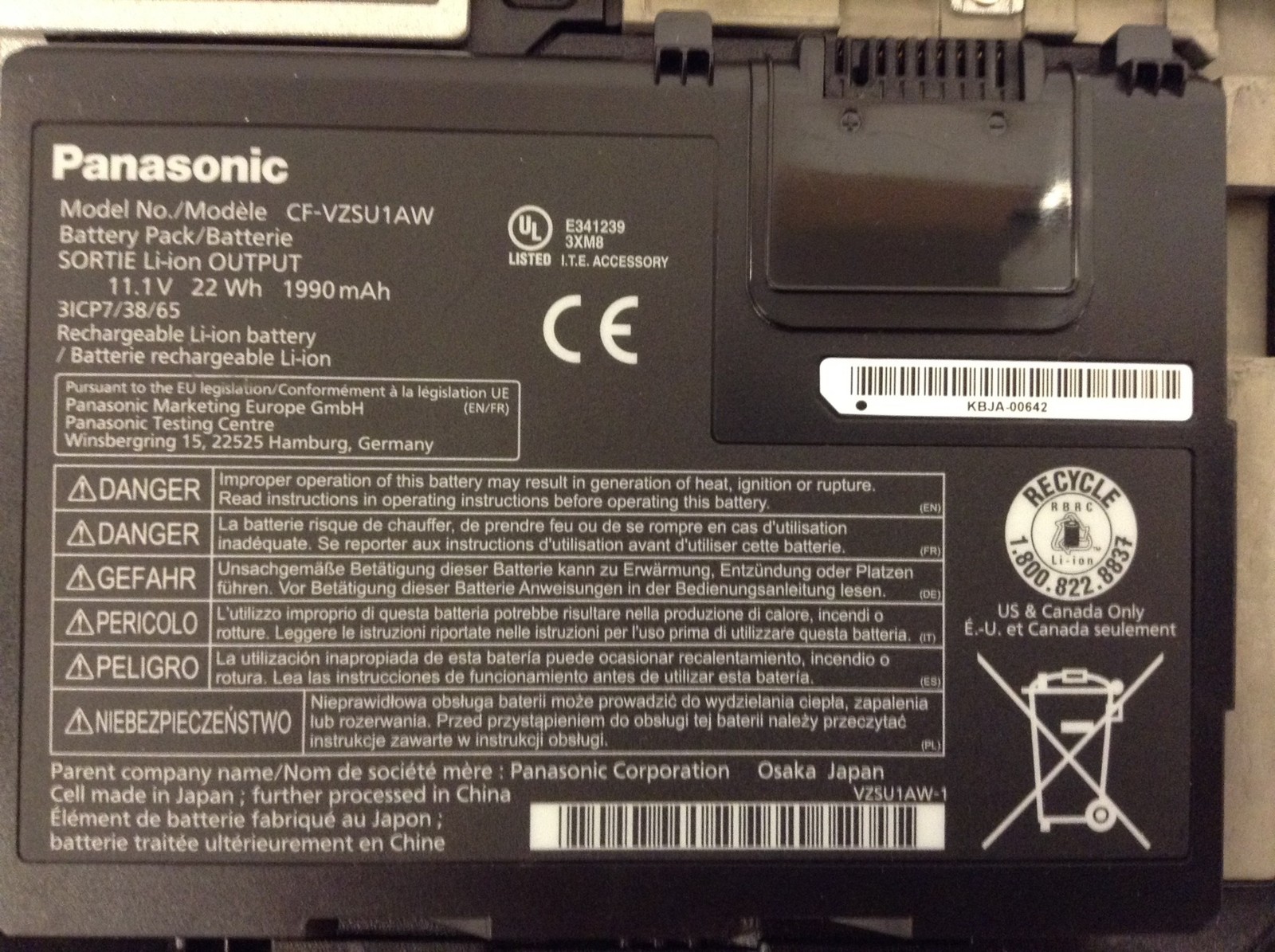 Panasonic Toughbook CF-33 MK1 i7-7600U w/16GB, 256GB SSD, Touch, 2x Bat, 3K HRS