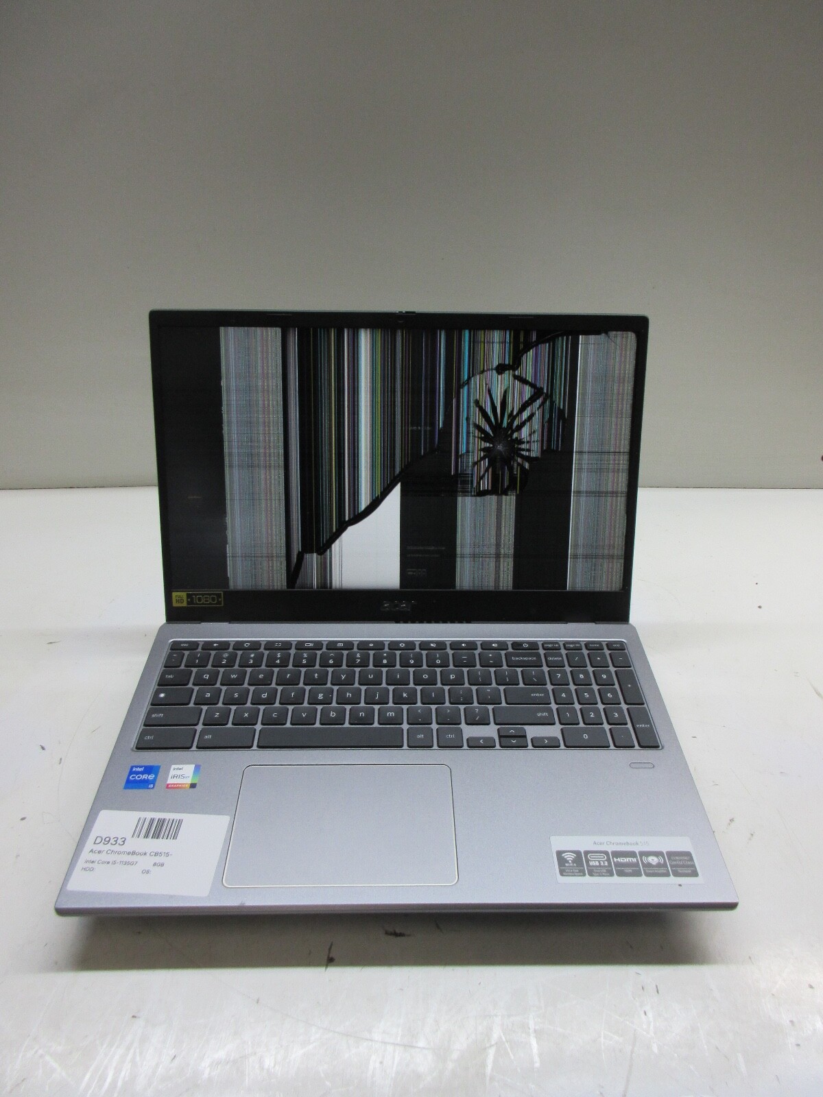 Acer 515 15.6″ Chromebook Intel Core i5-1135G7 2.4GHz 8GB NO HDD