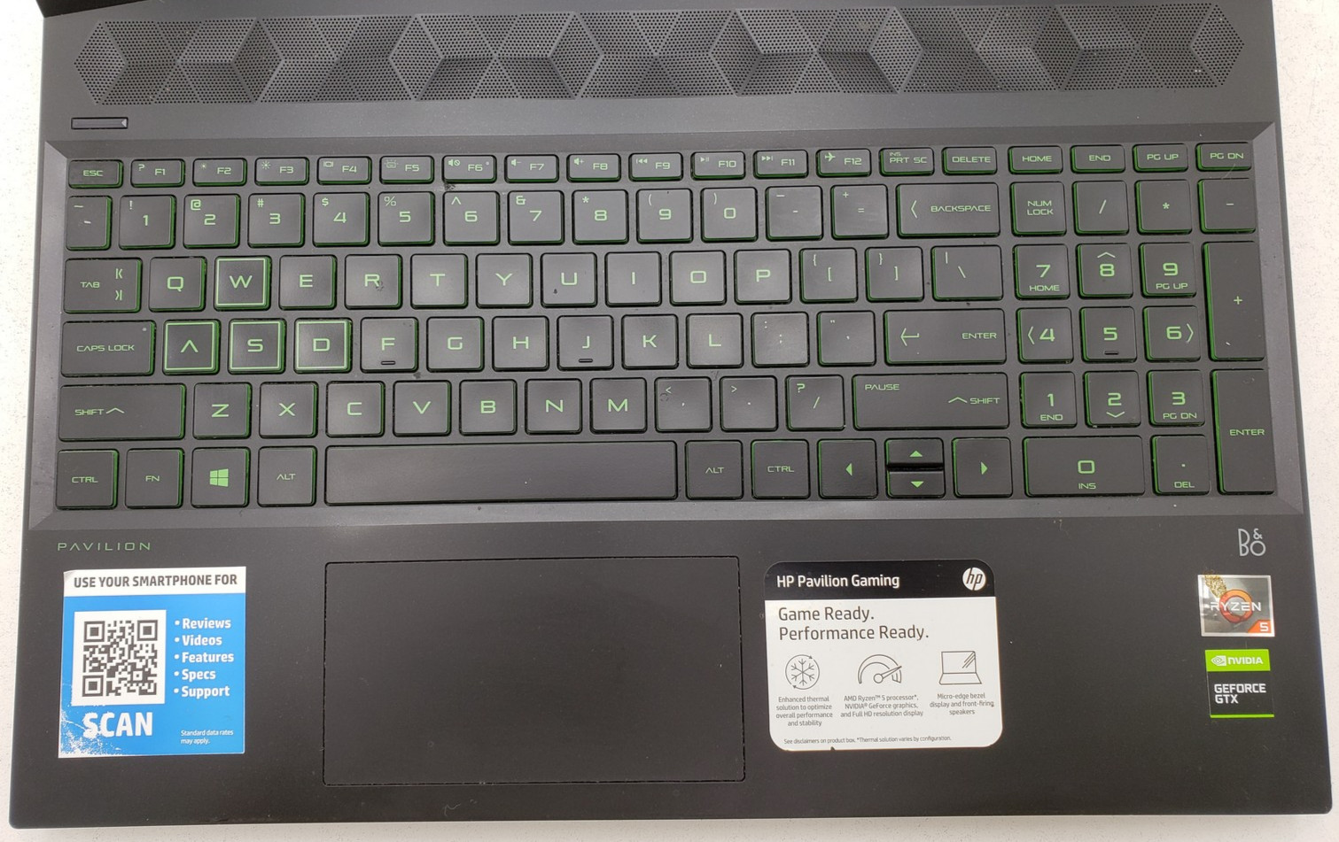 HP Pavilion Gaming 15-ec0013dx Laptop AMD Ryzen 5 3550H 8GB 256GB SSD GTX 1050