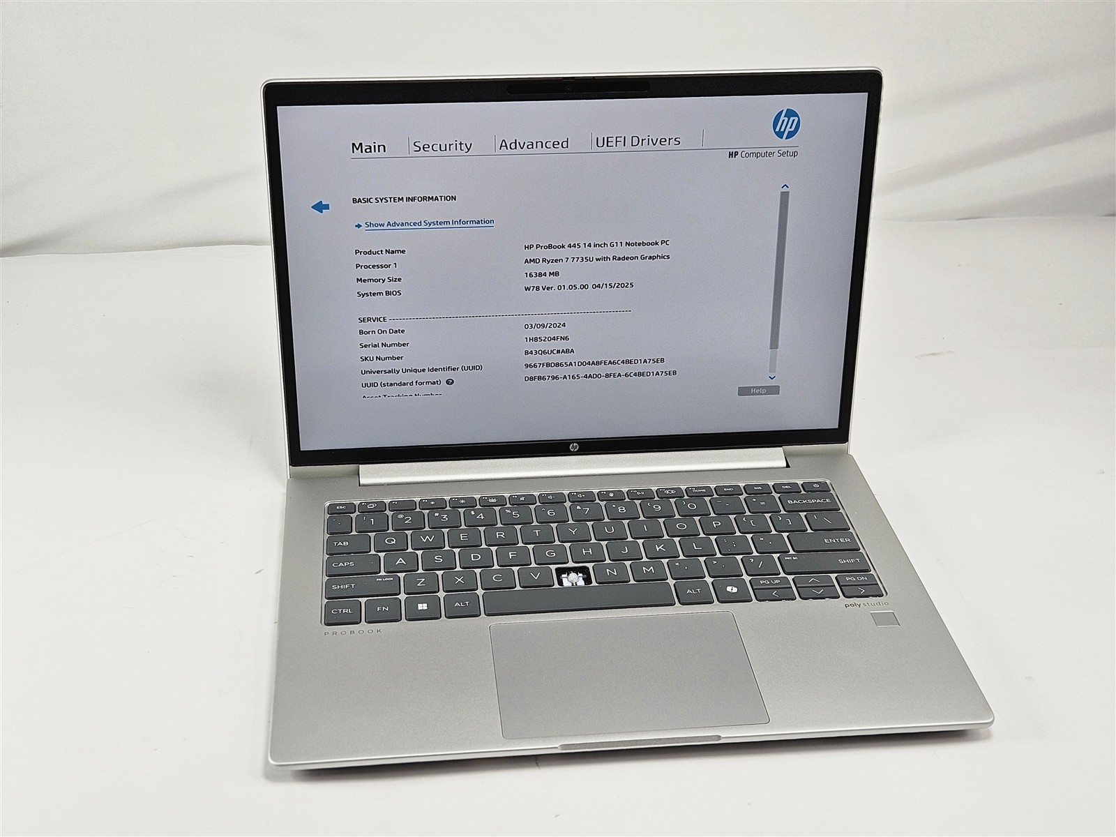 HP 14″ ProBook 445 G11 AMD Ryzen 7 7735U 16GB 256GB SSD Laptop