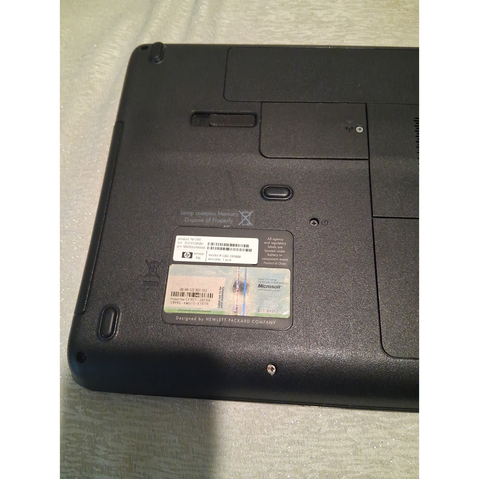 HP G60-249WM 15.6″ Laptop AMD Athlon X2 NVIDIA | DEAD NO POWER CRACKED SCREEN