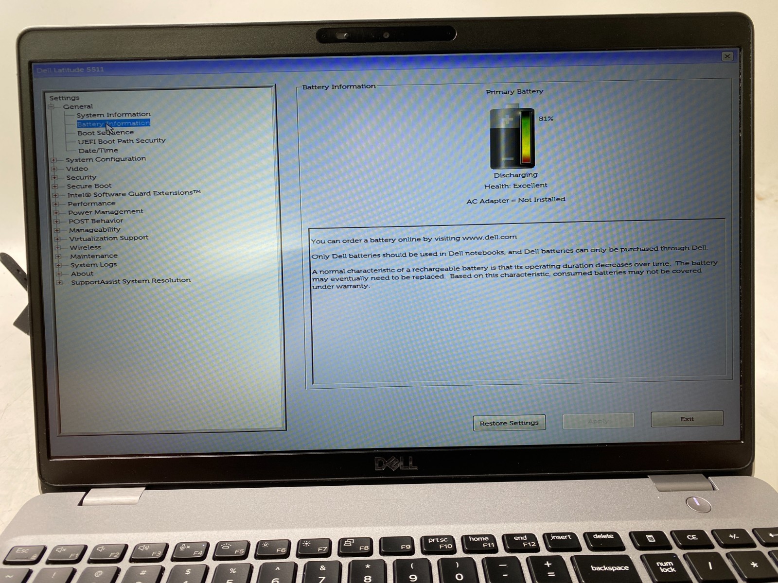 Dell Latitude 5511 15.6″ i7 16GB DDR4 256GB SSD MX250 Win11H- Chipped Bottom