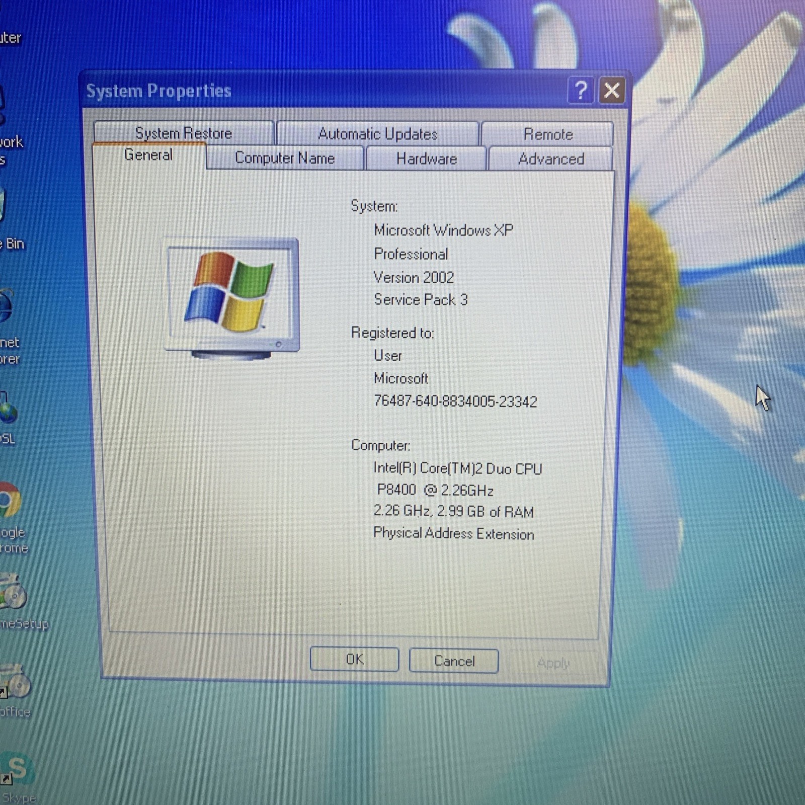 Acer TravelMate 6593 Inte P8400 Laptop 15.4″ 3GB 320GB Windows XP Pro SP3