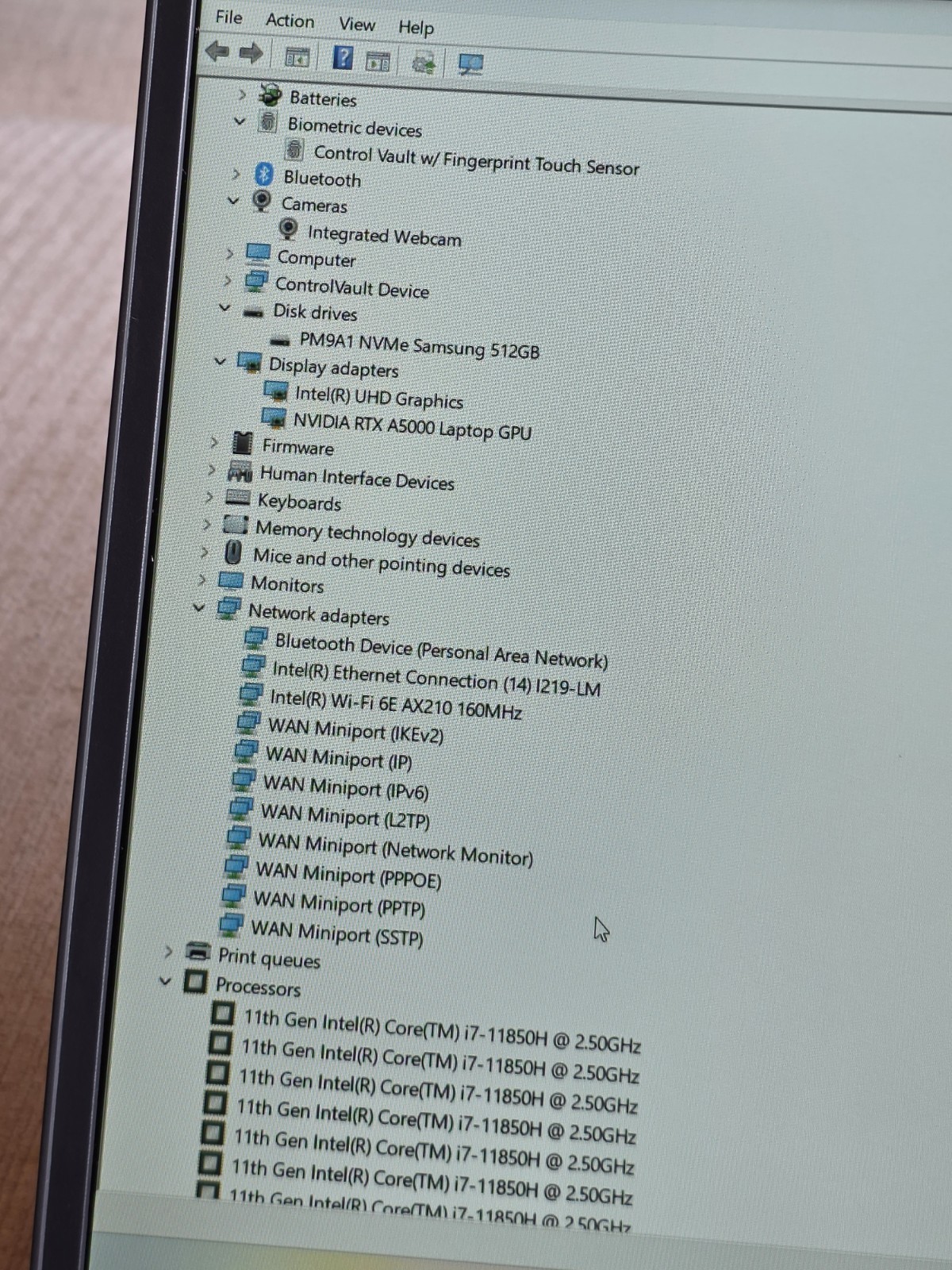 Dell Precision 7560 15.6″ Core i7-11850H, 80GB RAM, 512GB SSD RTX A5000 16GB GPU