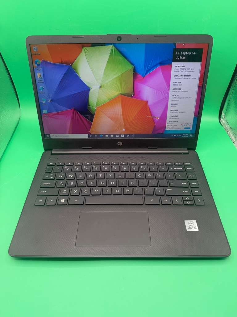 HP Notebook 14-dq1025nr Intel Core i3 10th 1.20GHz 4GB RAM 128GB SSD Win 10 Home