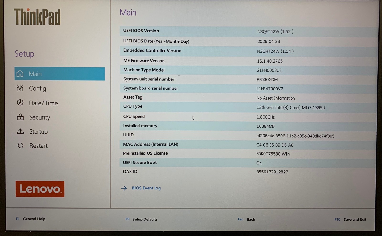 Lenovo ThinkPad T16 Gen 2 15.6″ Touch Laptop i7-1365U 16GB RAM 512GB NVMe
