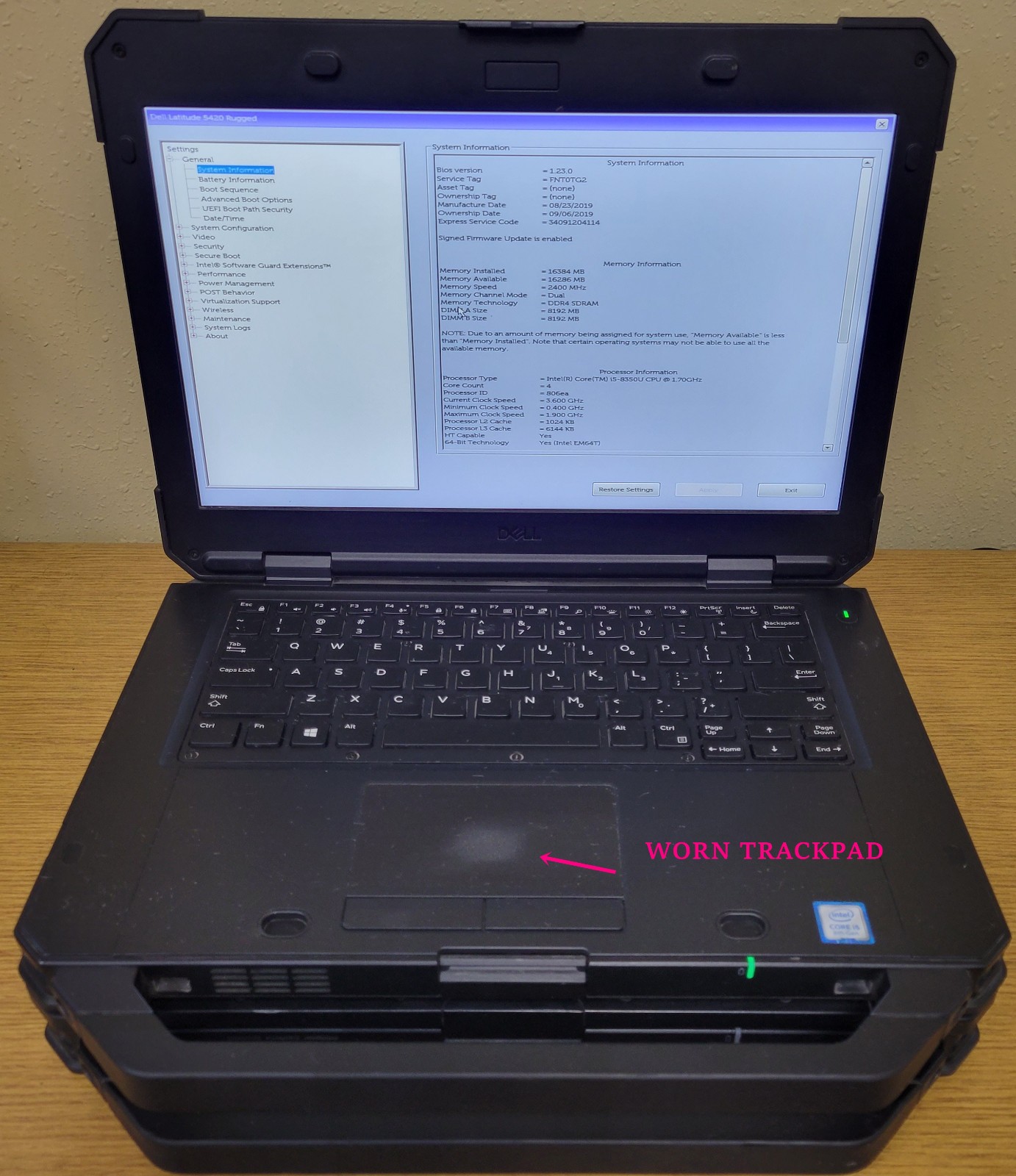 (Lot of 2)Dell Latitude 5420 Rugged i3/i5-7th & 8th Gen 1.7/2.70GHz 8/16GB No OS