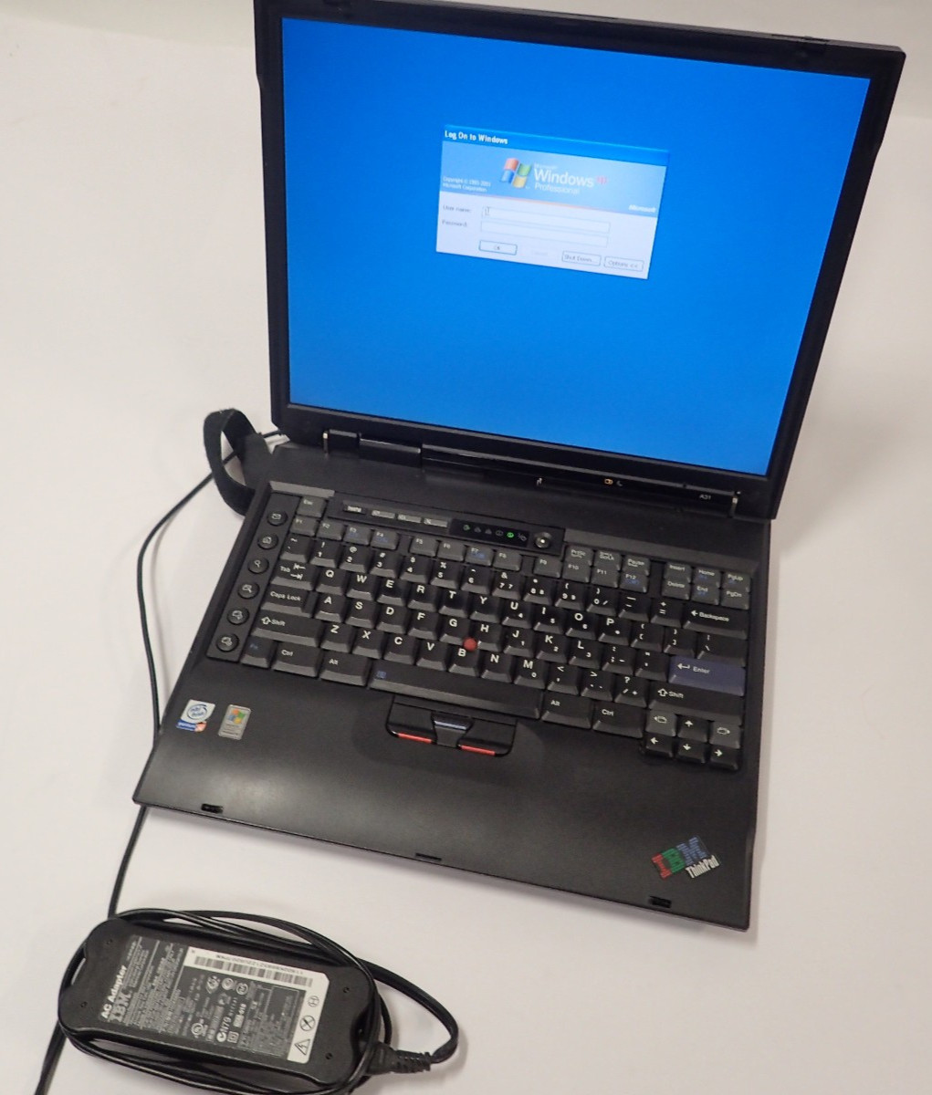 IBM THINKPAD TYPE 2652-K3U A31 SERIES 15″ LAPTOP PENTIUM 4 PROCESSOR 1.7GHz