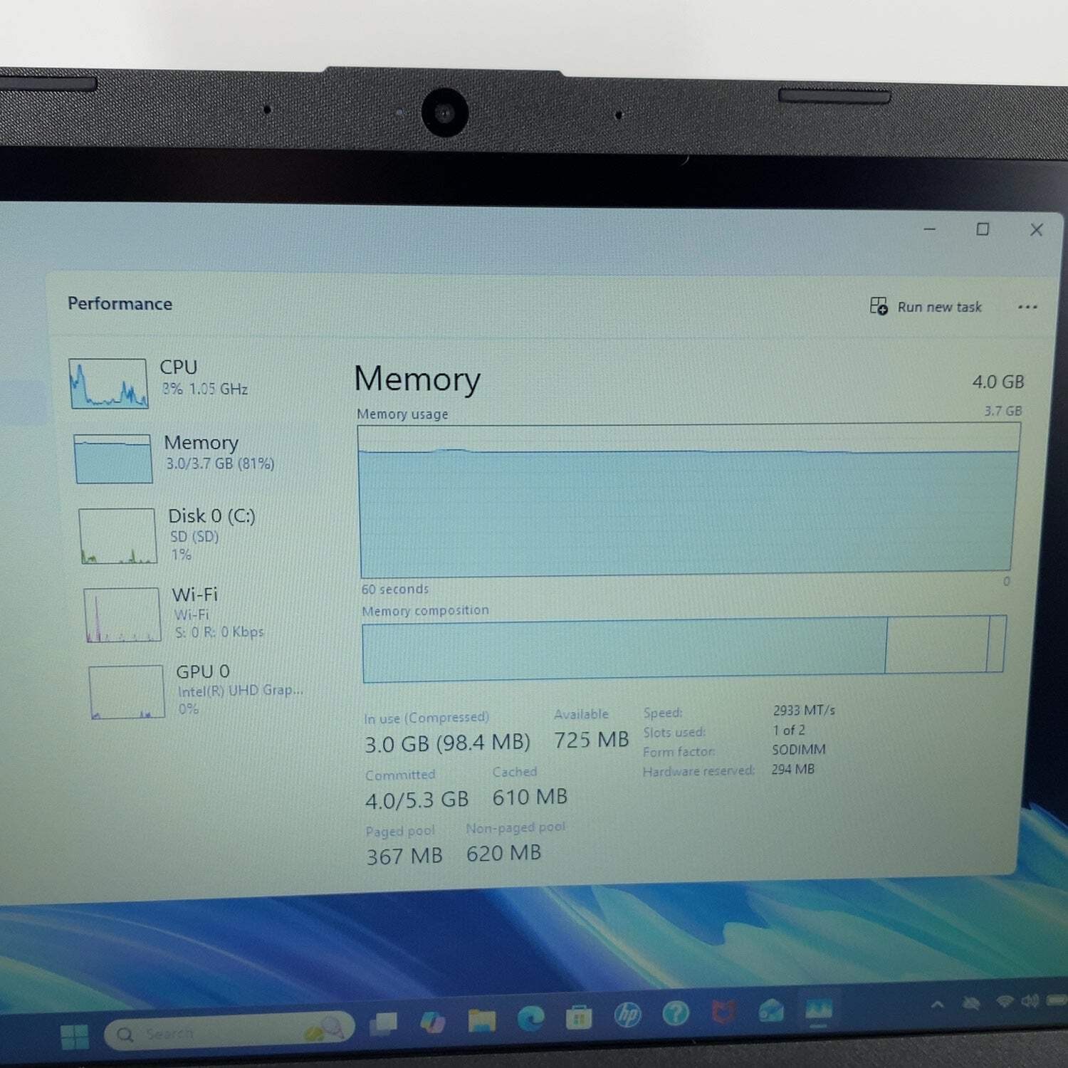 HP Laptop 14-DQ3000DX 14″ Celeron N4500 1.1GHz 4GB RAM 64GB