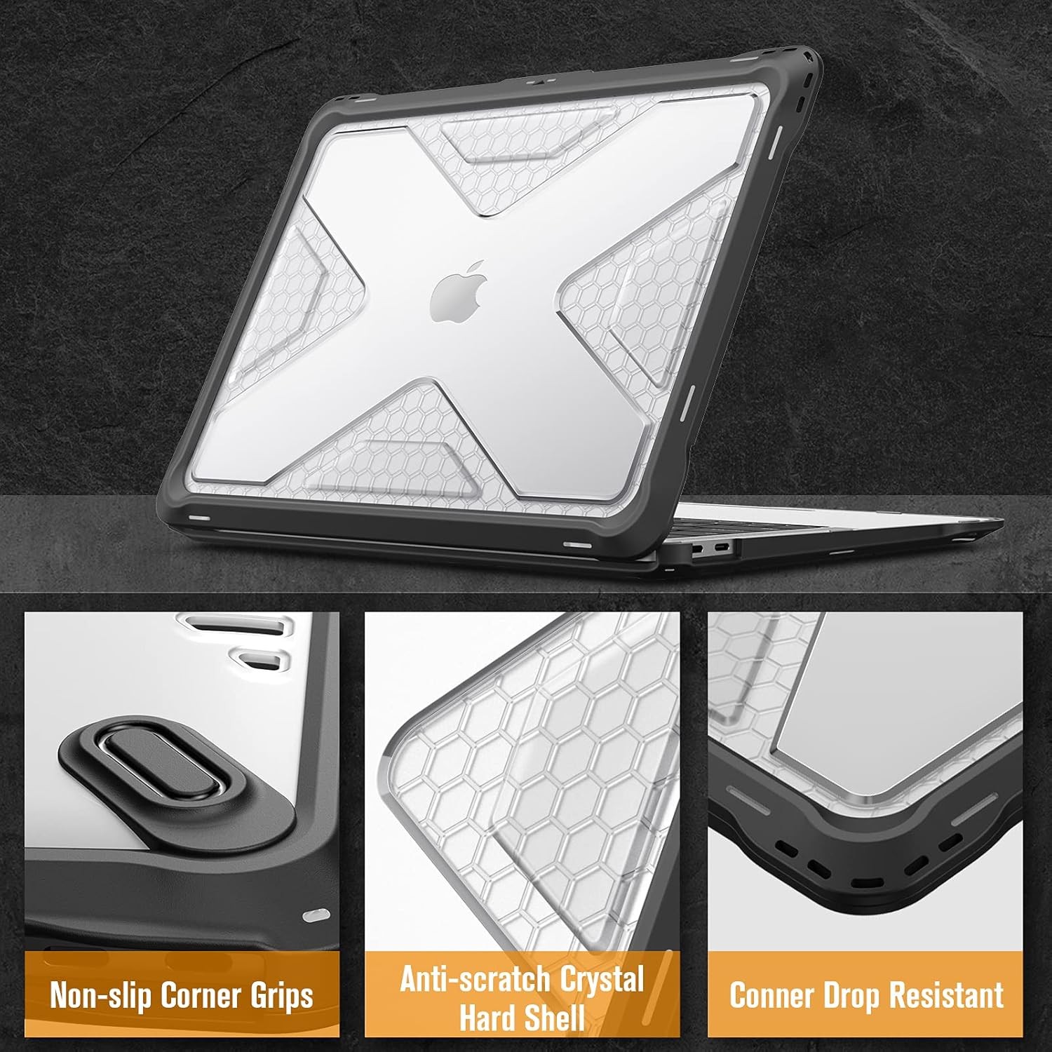 Case for MacBook Air 13 Inch A2337 (M1) / A2179 / A1932 Heavy Duty Hard Shell Co
