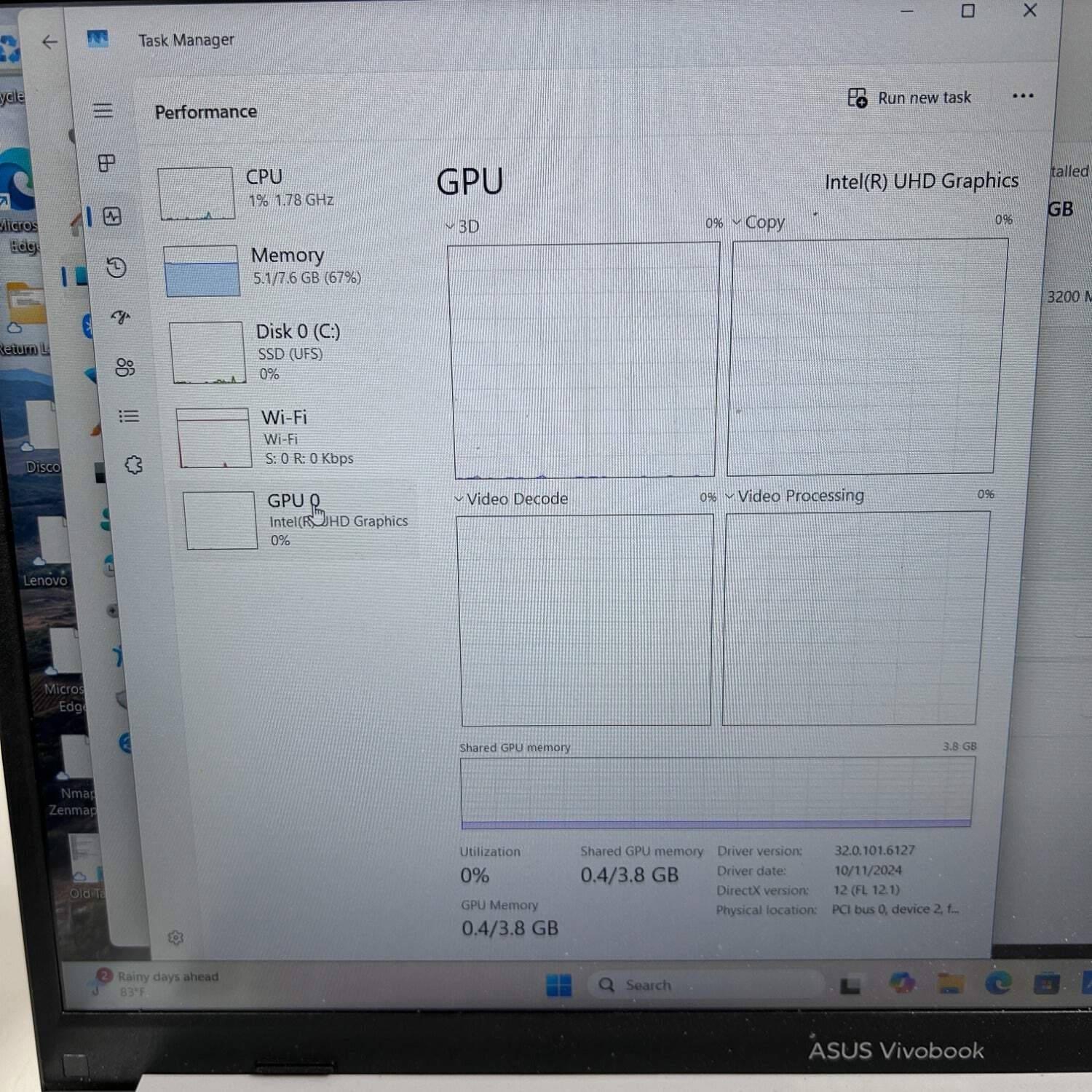 Asus Vivobook Go 14/15 WS35 i3-N305 1.8GHz 8GB RAM 256GB SSD