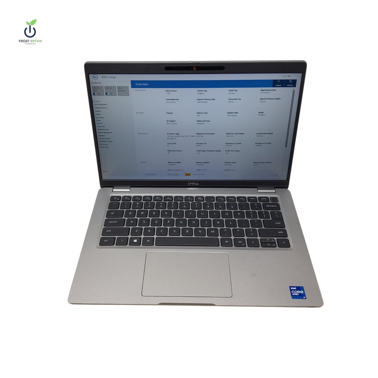 DELL LATITUDE 5420 Laptop i7-1185G7@3.00GHZ 16GB 512GB No OS