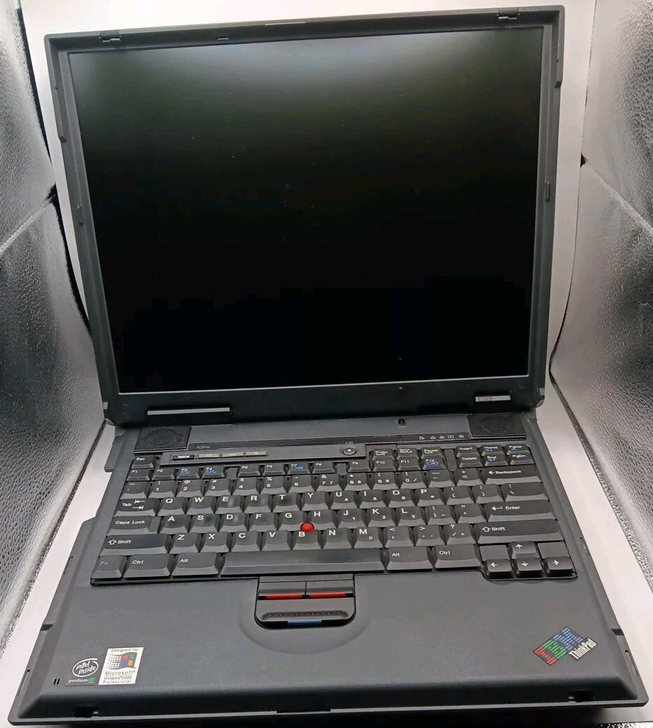 15″ IBM ThinkPad A22m Laptop Intel Pentium III 850MHz/128MB RAM/No HDD/Cord