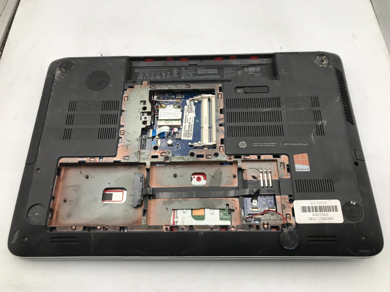 HP ENVY 17 J120US – FOR PARTS/BAD LCD – INTEL I7 4TH GEN – NO RAM -READ DESC- BB
