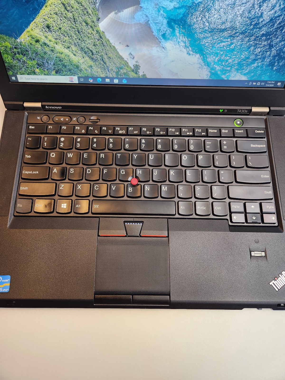 Lenovo ThinkPad T430s laptop 14″ Core i5-3320M 2.6GHz 16GB 240GB SSD Win10Pro