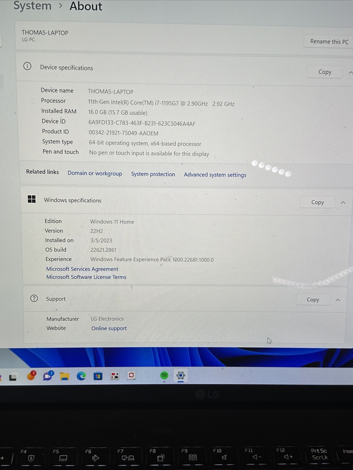 LG GRAM 17″ (512GB SSD i7-1360P, 2.20 GHz, 16GB) Laptop – Black…