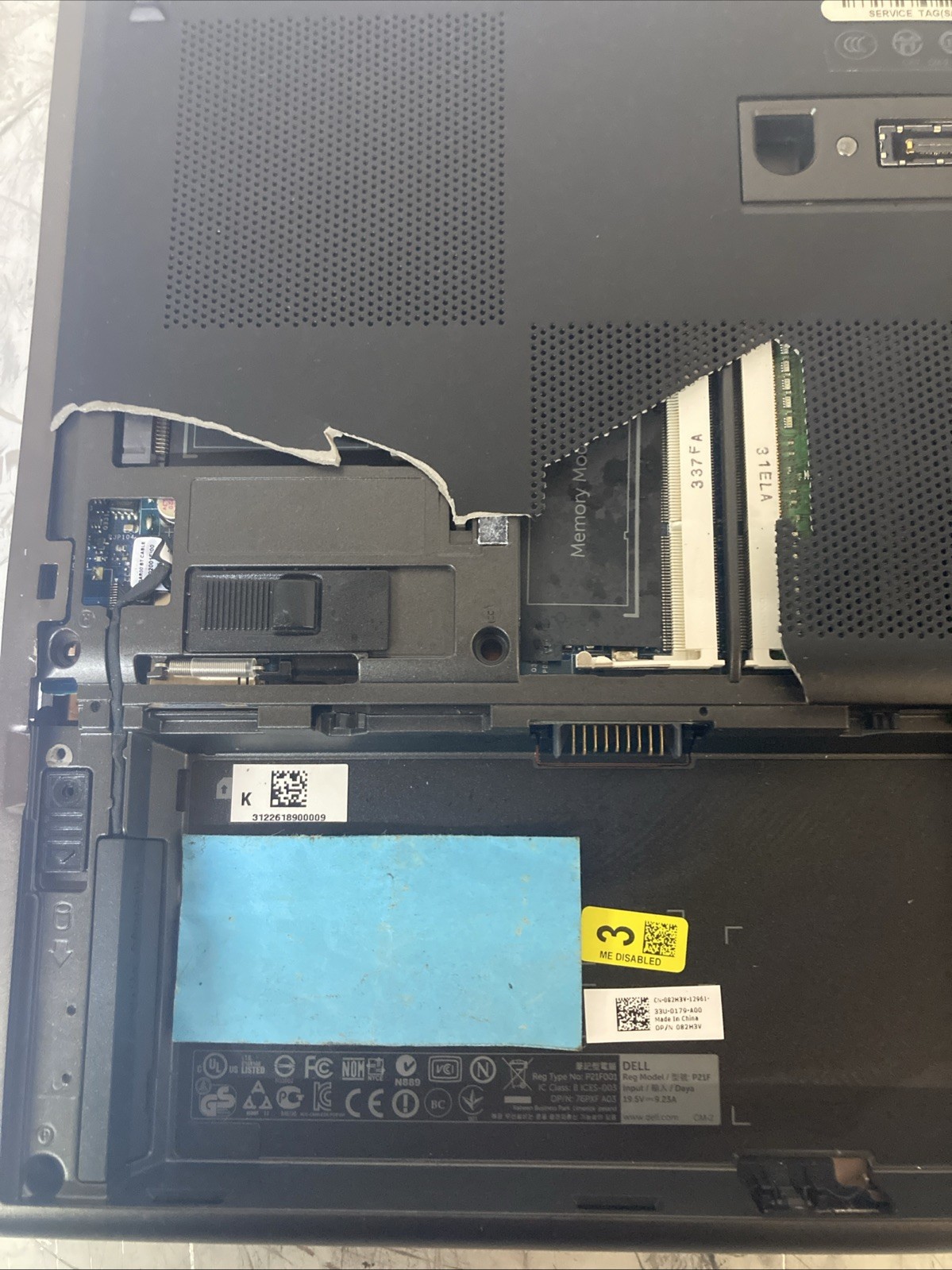 Dell Precision M4700 i5-3360M 2.80GHz 8GB RAM No HDD boot to bios no battery
